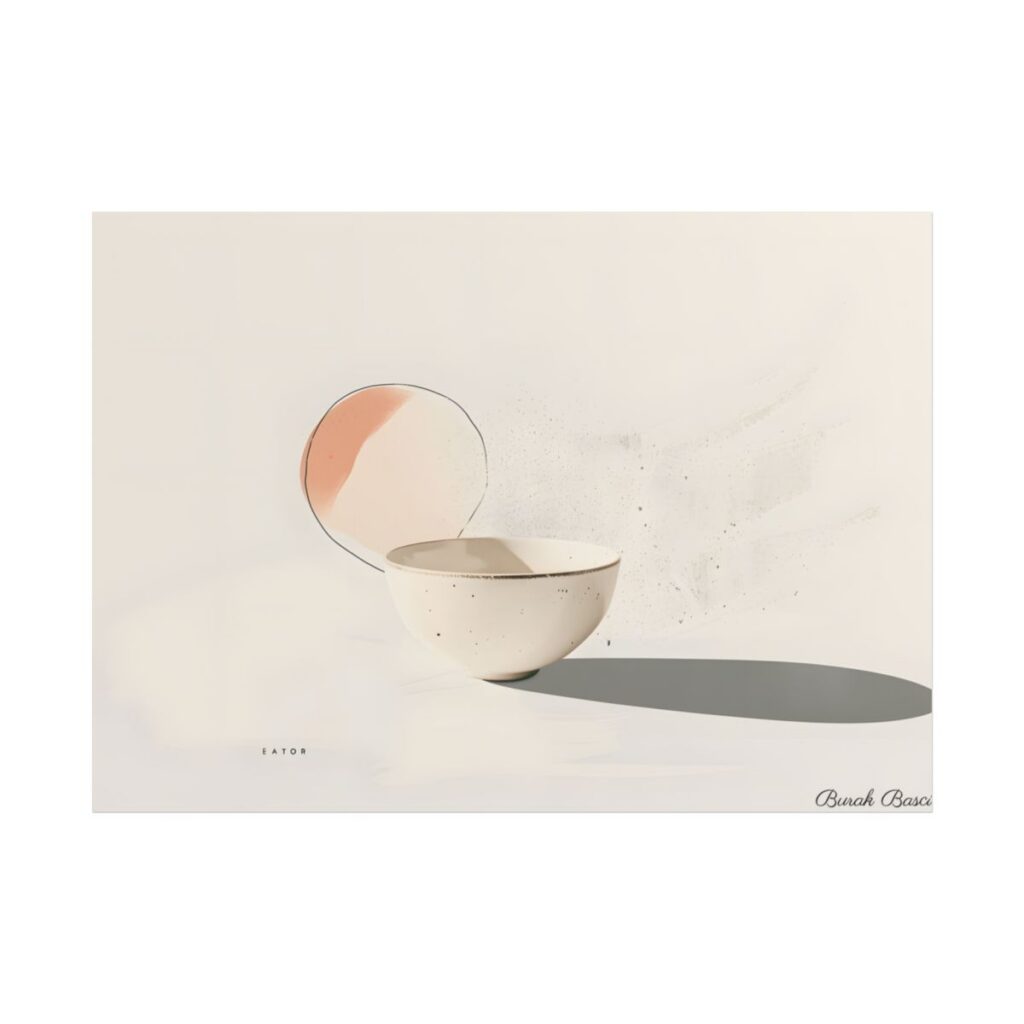 Modern Product Art: Minimalist Illustration with Bold Text - Poster