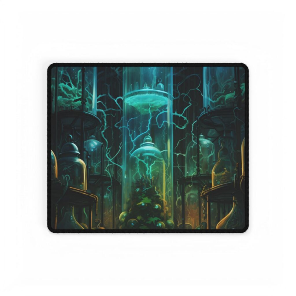 Molecular Secrets: Laboratory Artwork Showcase - Desk Mat