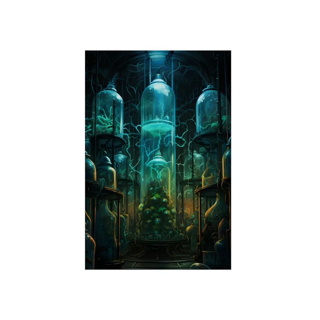 Molecular Secrets: Laboratory Artwork Showcase - Metal Poster