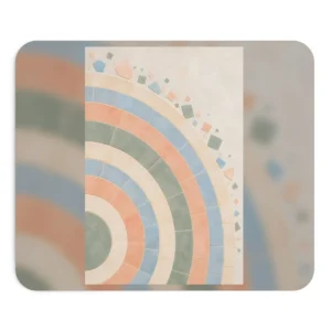 Pastel Concentric Tile Arcs Mouse Pad
