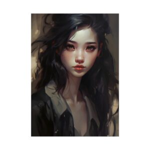 Dark-Haired Portrait Study Poster