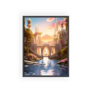 Fantasy Palace at Sunset Framed Poster