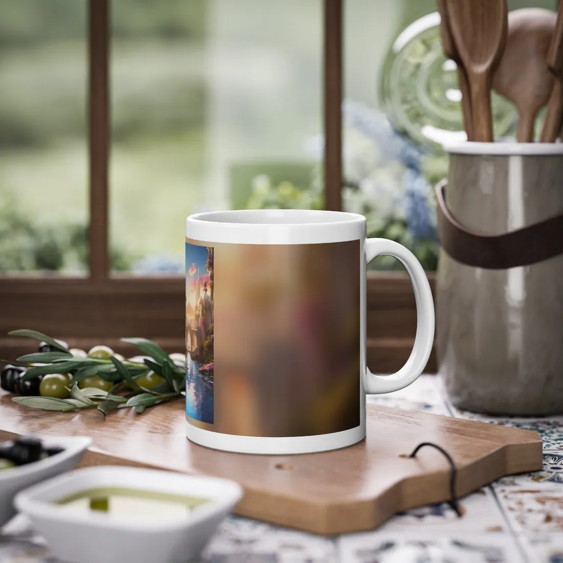Moonlit Desert Oasis: Arabian Nights Serenity - Mug