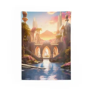 Fantasy Palace at Sunset Wall Tapestry
