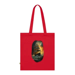 Tall Ship in Rough Seas Tote Bag