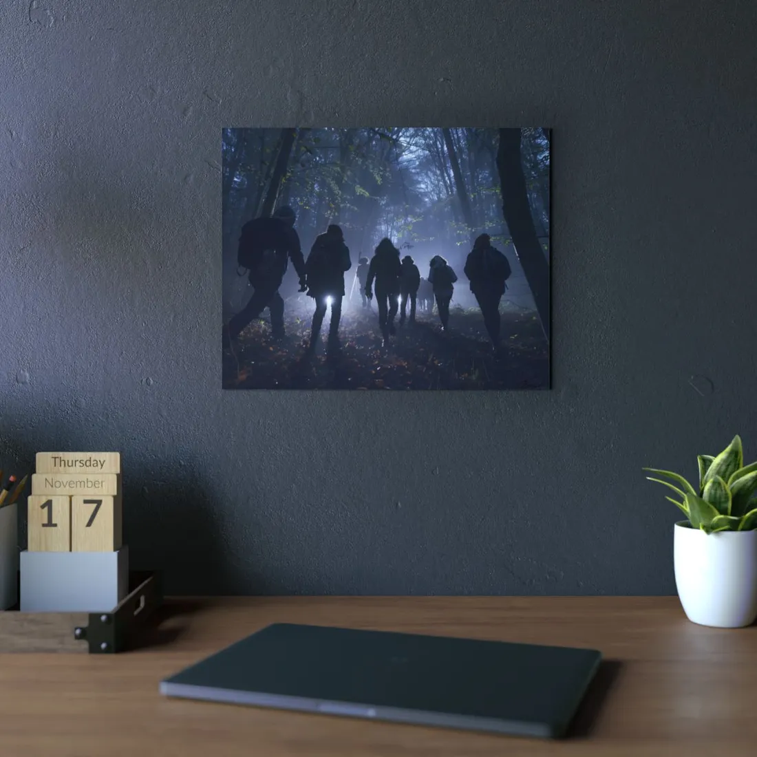Mysterious Forest Adventure: Exploring with Courage - Metal Poster