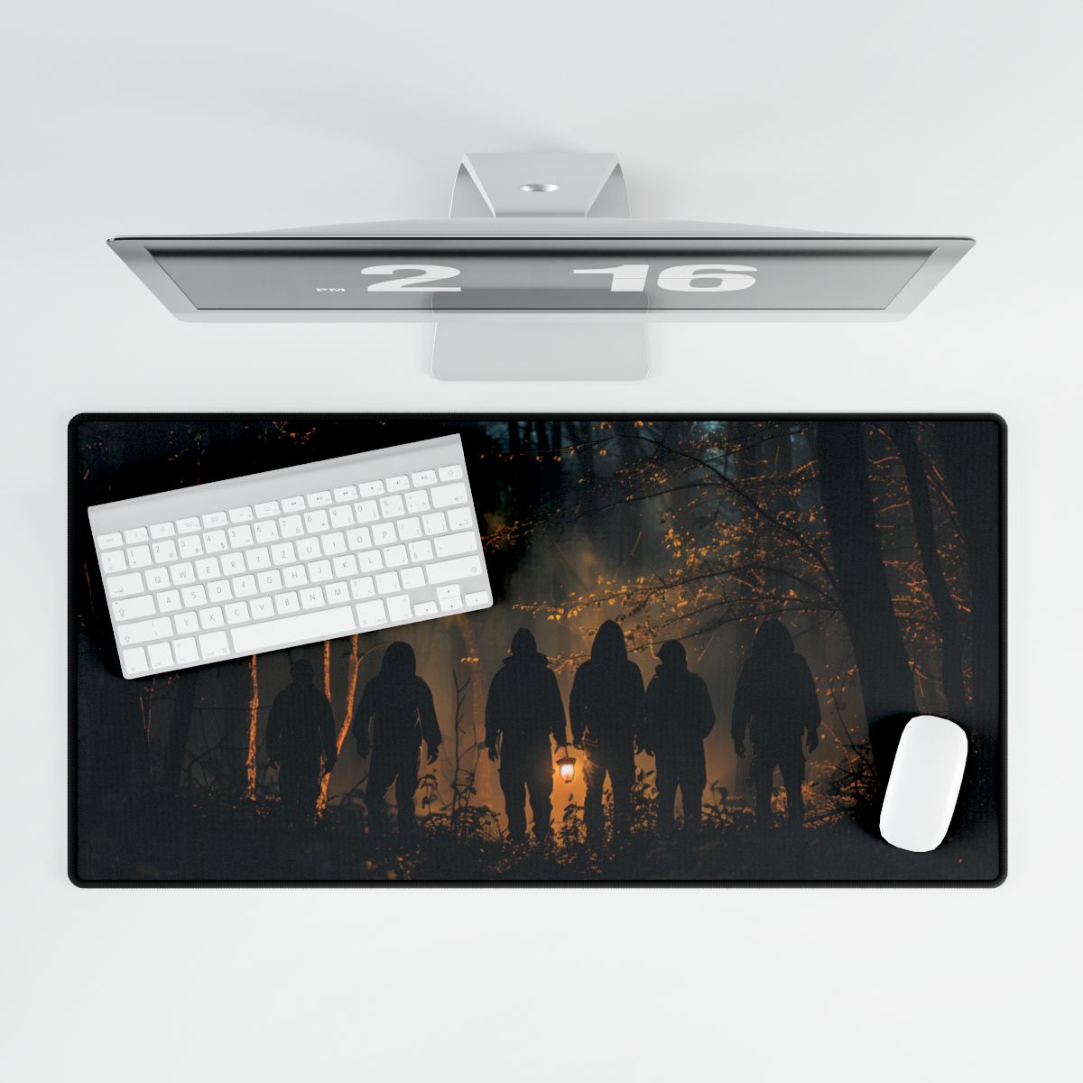Mysterious Forest Quest: Brave Explorers Embark on a Day of Adventure - Desk Mat