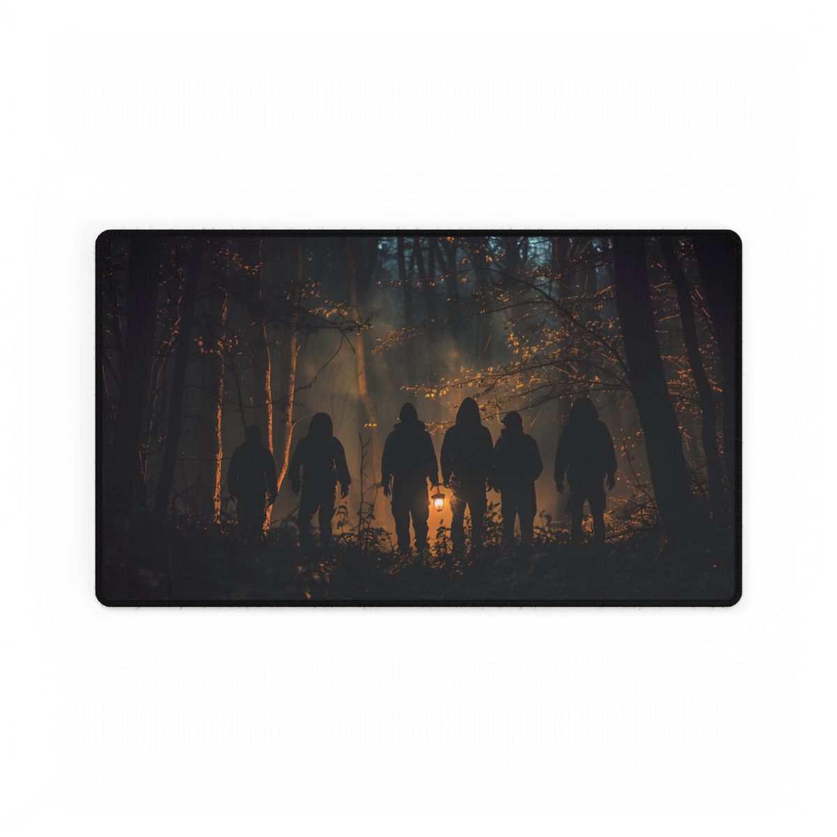 Mysterious Forest Quest: Brave Explorers Embark on a Day of Adventure - Desk Mat