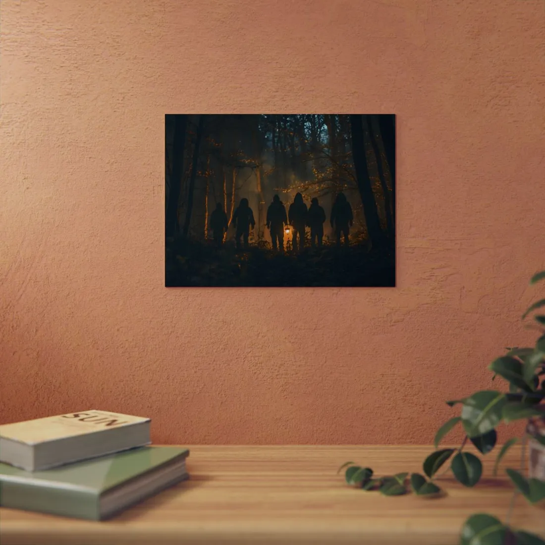 Mysterious Forest Quest: Brave Explorers Embark on a Day of Adventure - Metal Poster