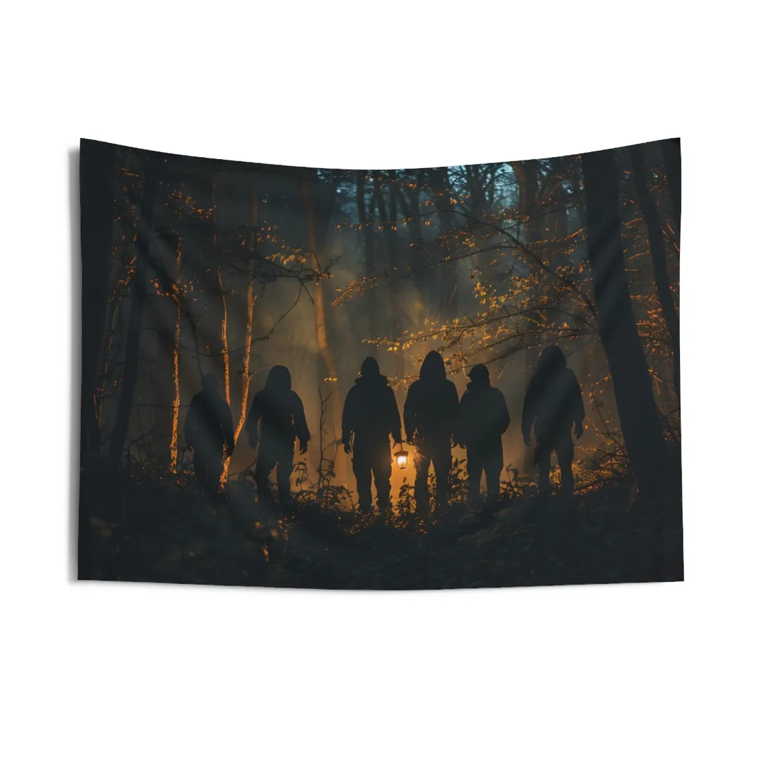 Mysterious Forest Quest: Brave Explorers Embark on a Day of Adventure - Wall Tapestry