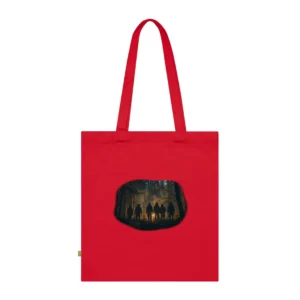 Hooded Figures in Misty Forest Tote Bag