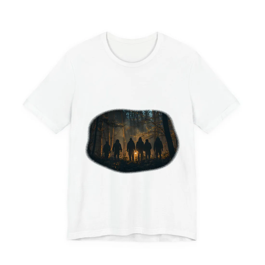 Mysterious Forest Quest: Brave Explorers Embark on a Day of Adventure - T-Shirt (White)