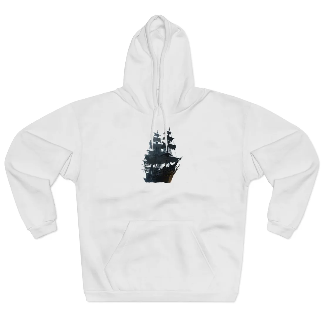 Mysterious Ghost Pirate Ship Sail Hoodie - Hoodie (White)