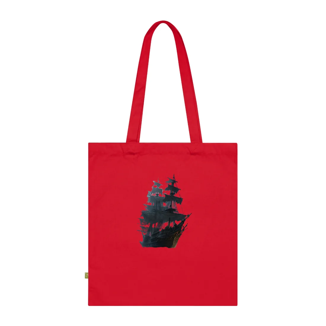 Mysterious Ghost Pirate Ship Sail Tote Bag - Tote Bag (Classic Red)