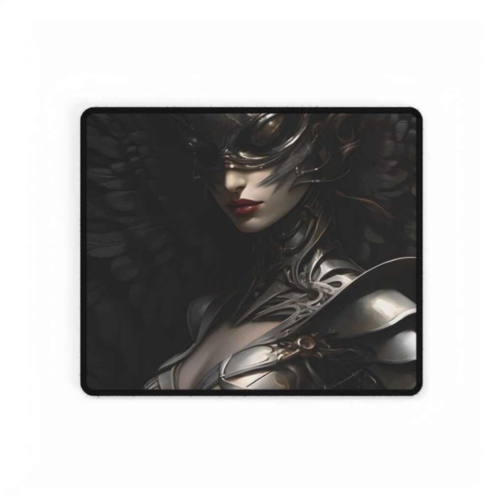 Mysterious Guardian: Imposing Artwork - Desk Mat