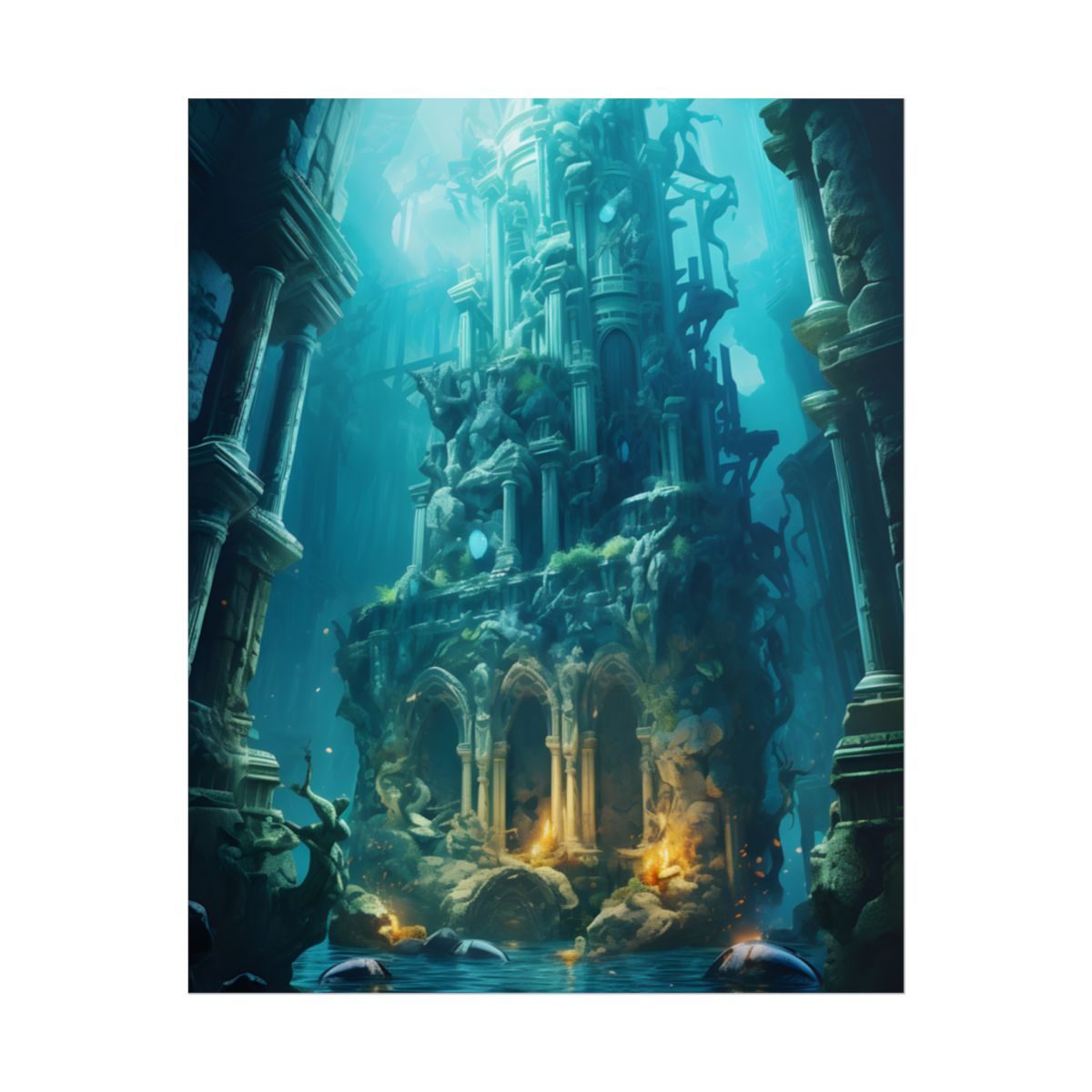 Mysterious Hidden Underwater City: Ancient Civilization Submerged - Poster