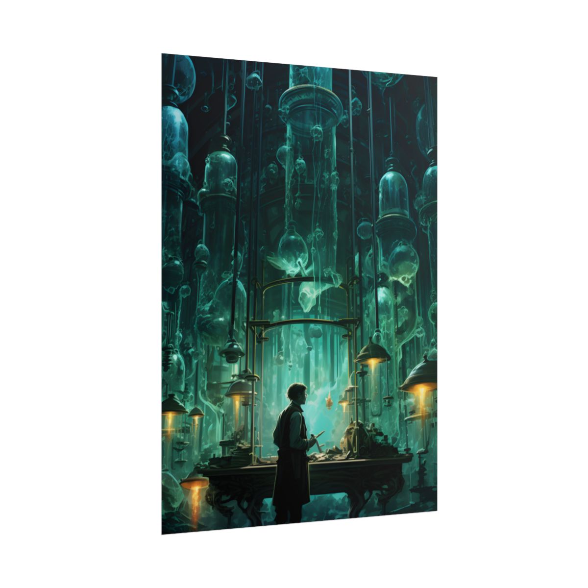 Mysterious Lab Scene: Scientific Research Artwork - Poster