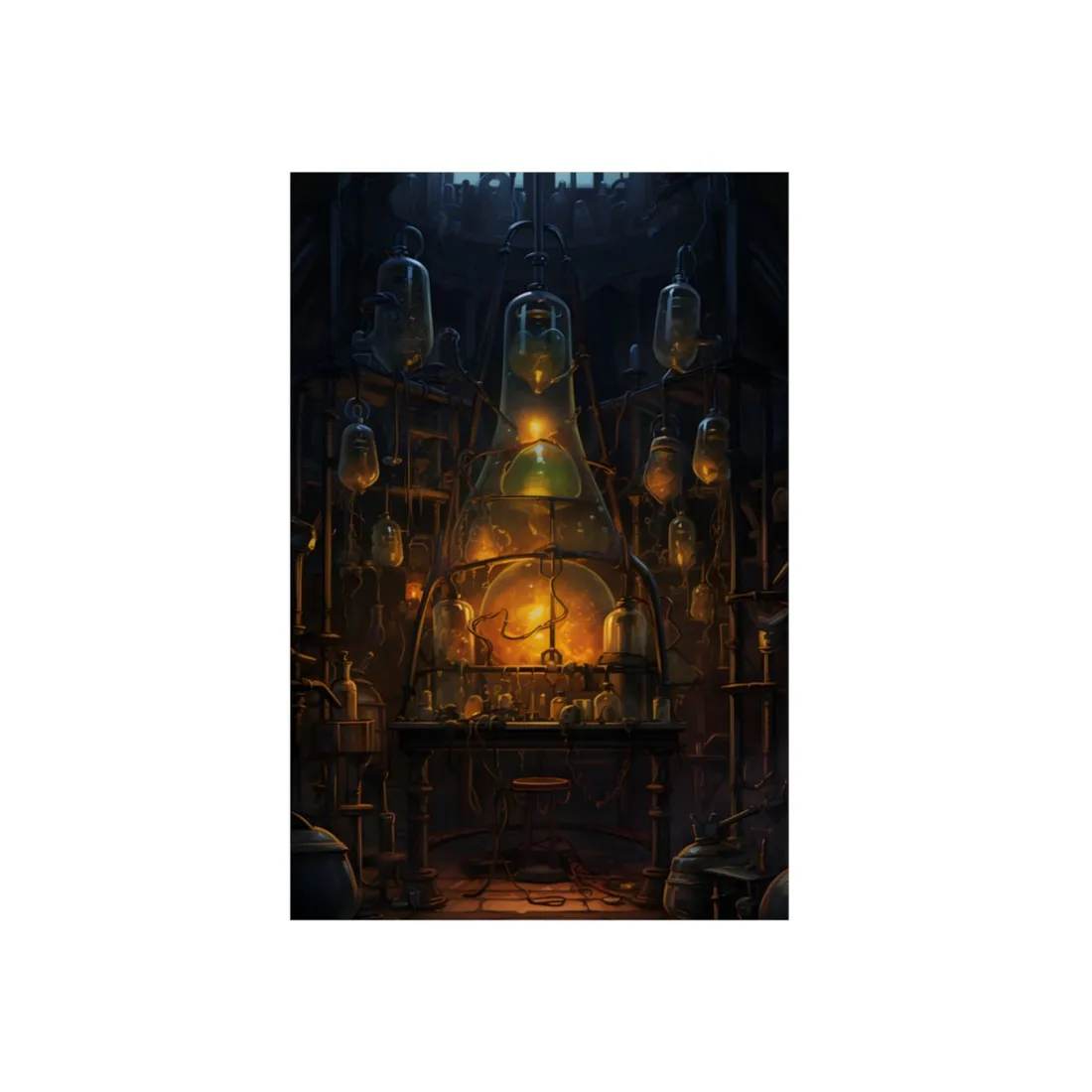 Mysterious Lab: Scientific Secrets in Darkness - Metal Poster