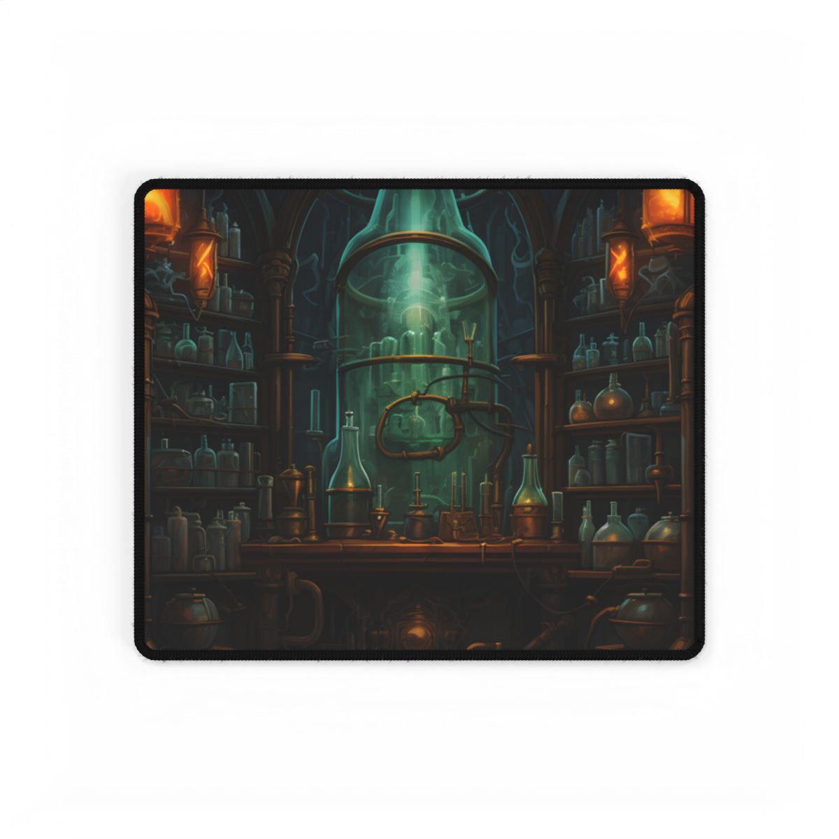 Mysterious Lab Test: Scientific Experiment in Progress - Desk Mat