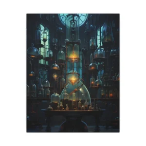 Alchemist Laboratory Glass Bottles Canvas Print