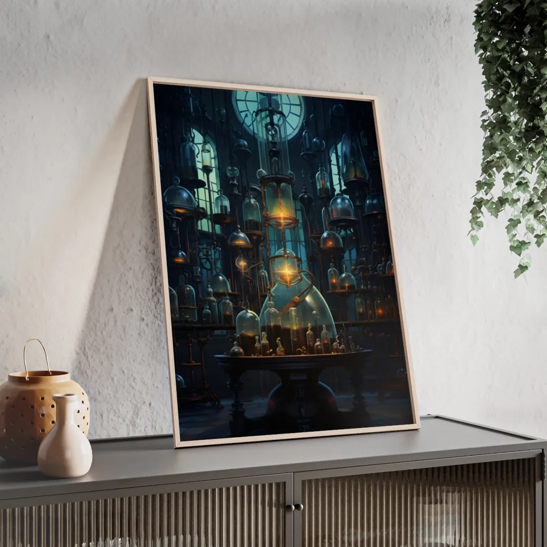 Mysterious Laboratory: A Showcase of Scientific Experiment - Framed Poster