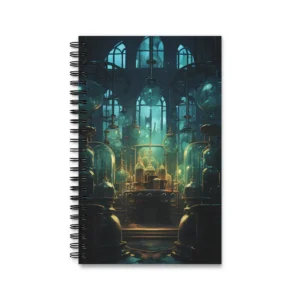Alchemist Laboratory with Glass Vessels Spiral Notebook