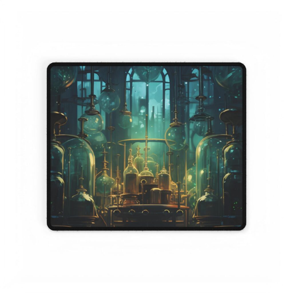 Mysterious Laboratory Showcase: Vigors and Plasmids in a Scientific Experiment - Desk Mat