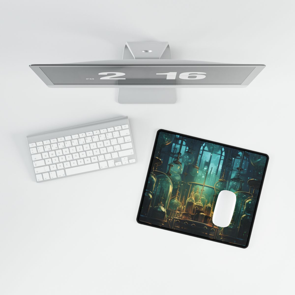 Mysterious Laboratory Showcase: Vigors and Plasmids in a Scientific Experiment - Desk Mat