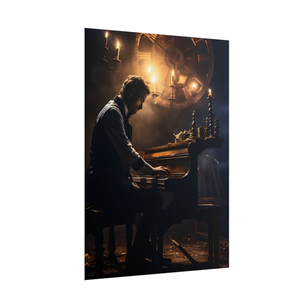 Mysterious Melody: Ephemeral Piano Performance - Poster