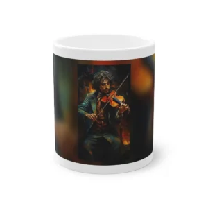 Violinist in Firelight Mug