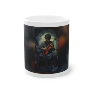 Man Playing Violin by Window Mug