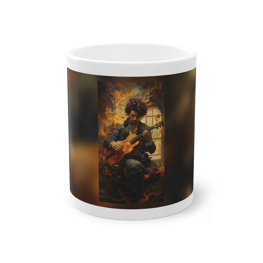 Mysterious Musician Portrait: A Thoughtful - Mug