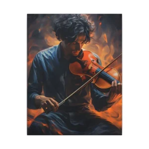 Violinist Playing Violin Canvas Print