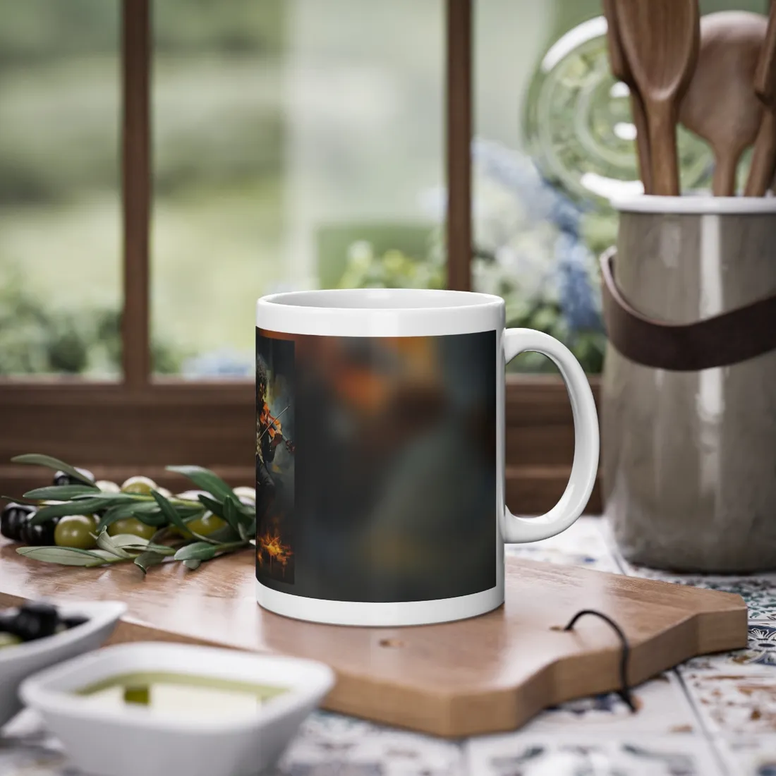Mysterious Musician Portrait - Mug