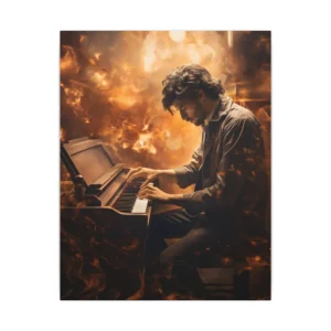 Man Playing Piano Canvas Print