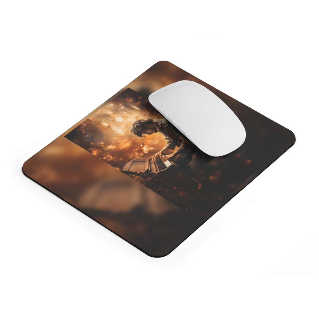 Mysterious Night Piano: Solo Grand Performance - Mouse Pad