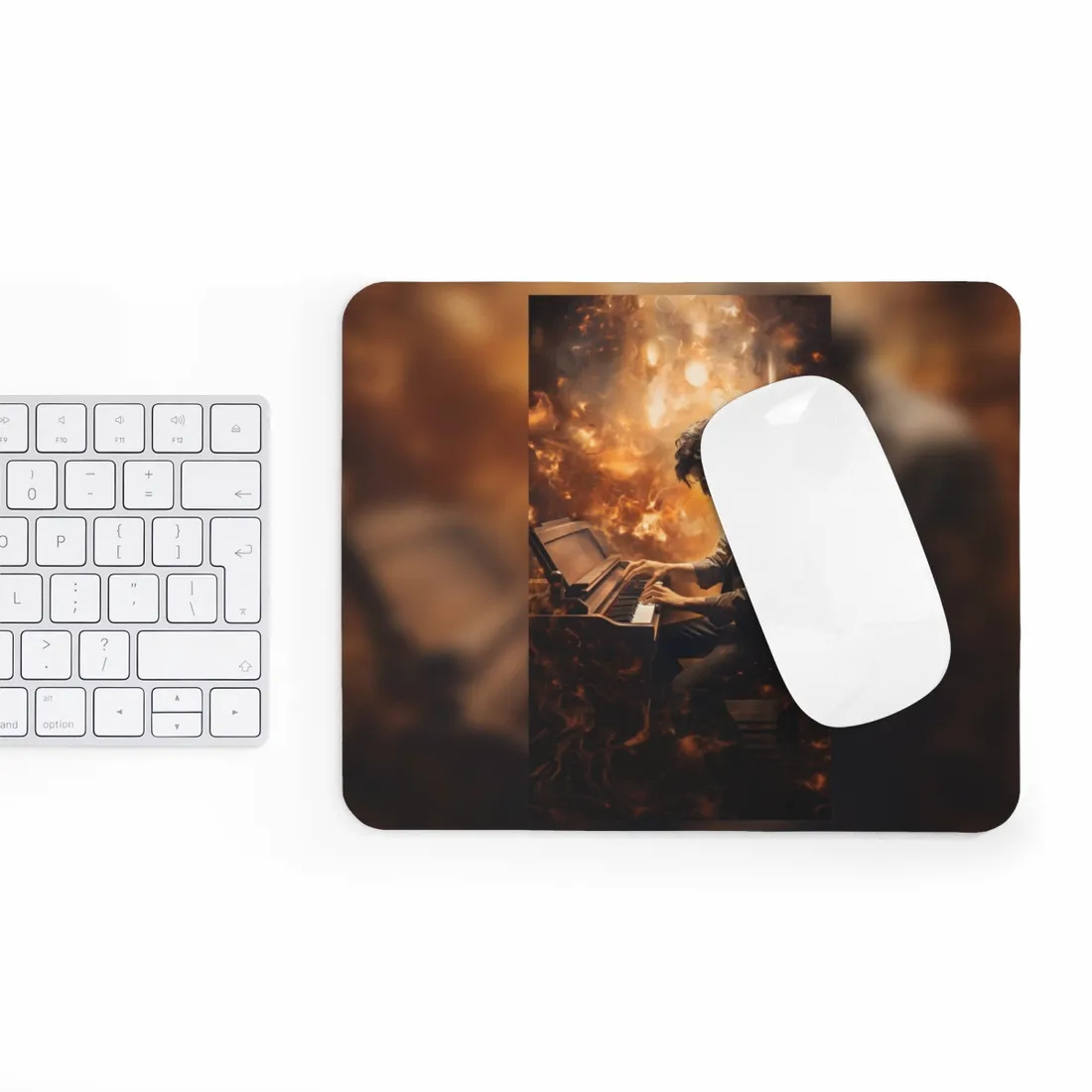 Mysterious Night Piano: Solo Grand Performance - Mouse Pad