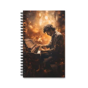 Man Playing Piano Spiral Notebook