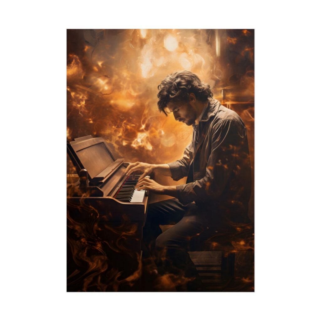 Mysterious Night Piano: Solo Grand Performance - Poster