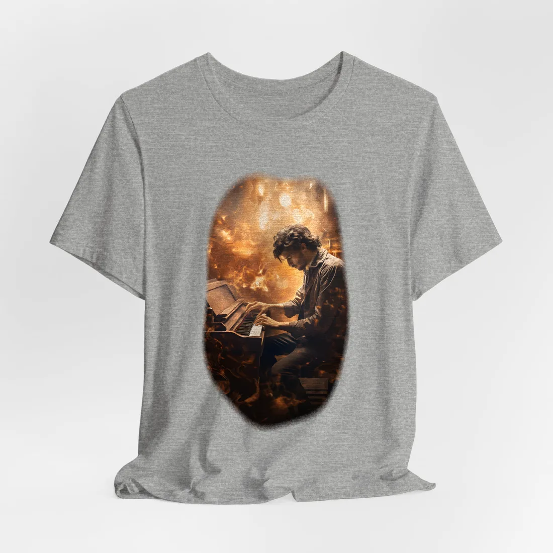 Mysterious Night Piano: Solo Grand Performance - T-Shirt (Athletic Heather)