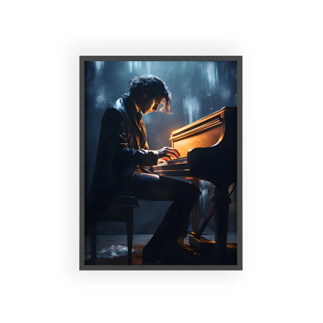 Mysterious Piano Maestro: Music - Framed Poster