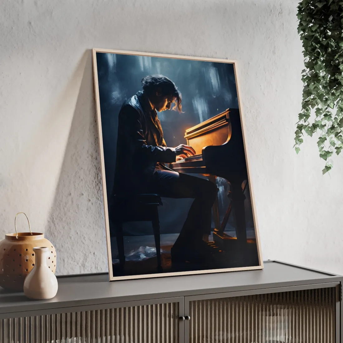 Mysterious Piano Maestro: Music - Framed Poster
