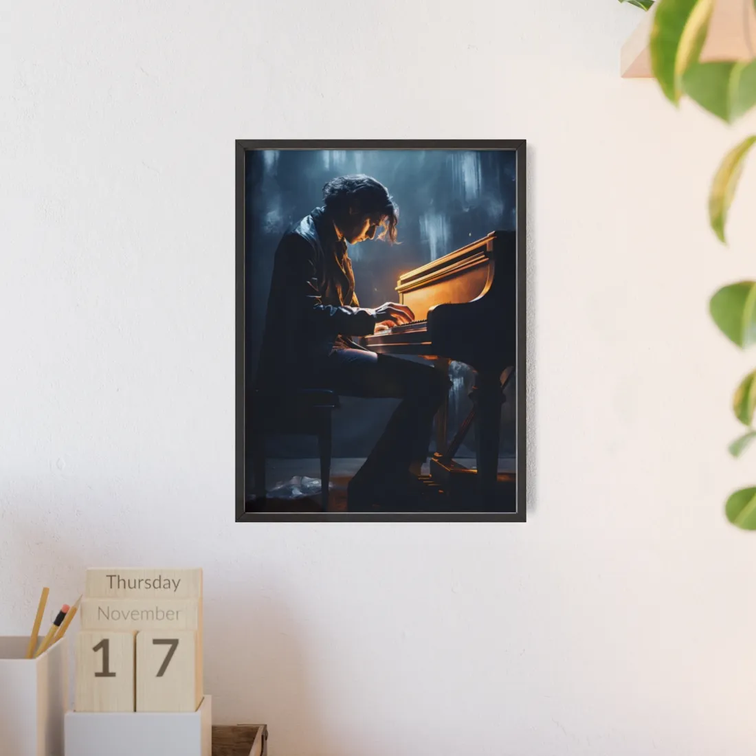 Mysterious Piano Maestro: Music - Framed Poster