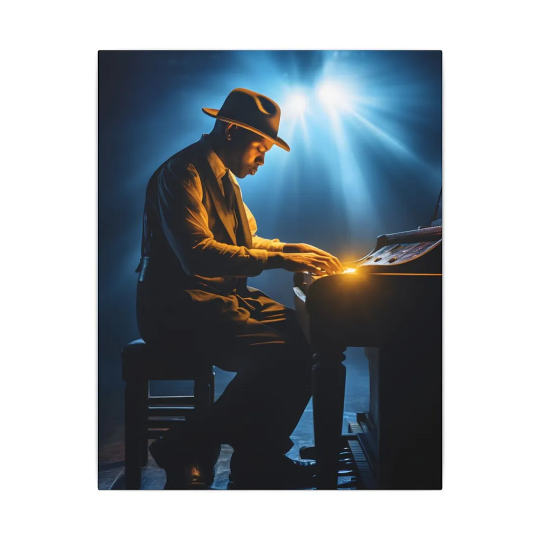Mysterious Piano Melody: A Haunting Musical Moment - Canvas