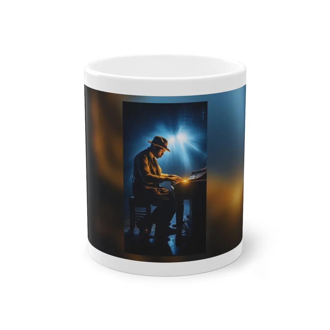 Mysterious Piano Melody: A Haunting Musical Moment - Mug