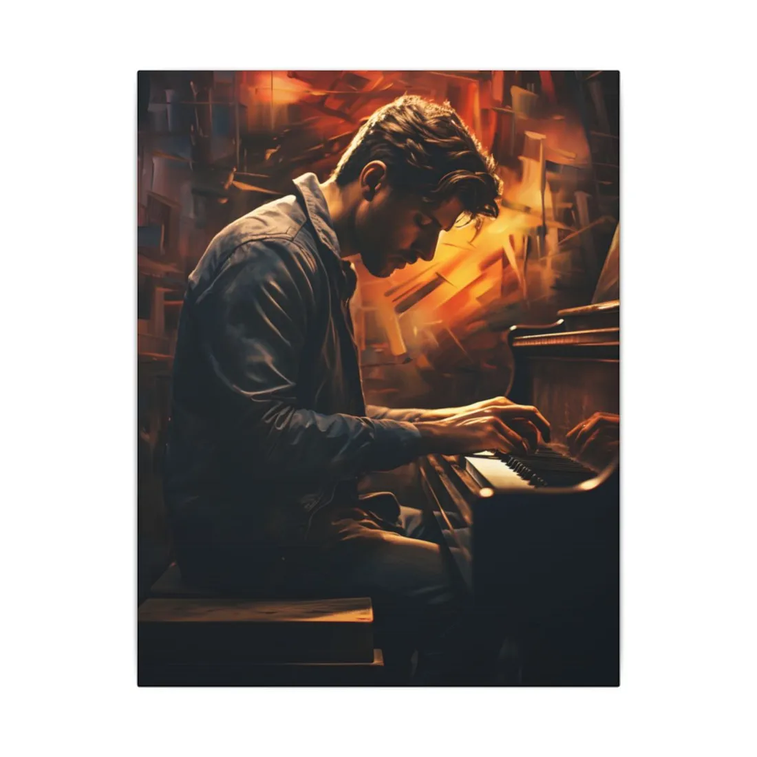 Mysterious Piano Nights: A Soulful Musical - Canvas