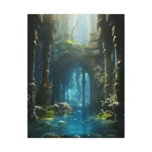 Underwater Ruins with Arches Canvas Print