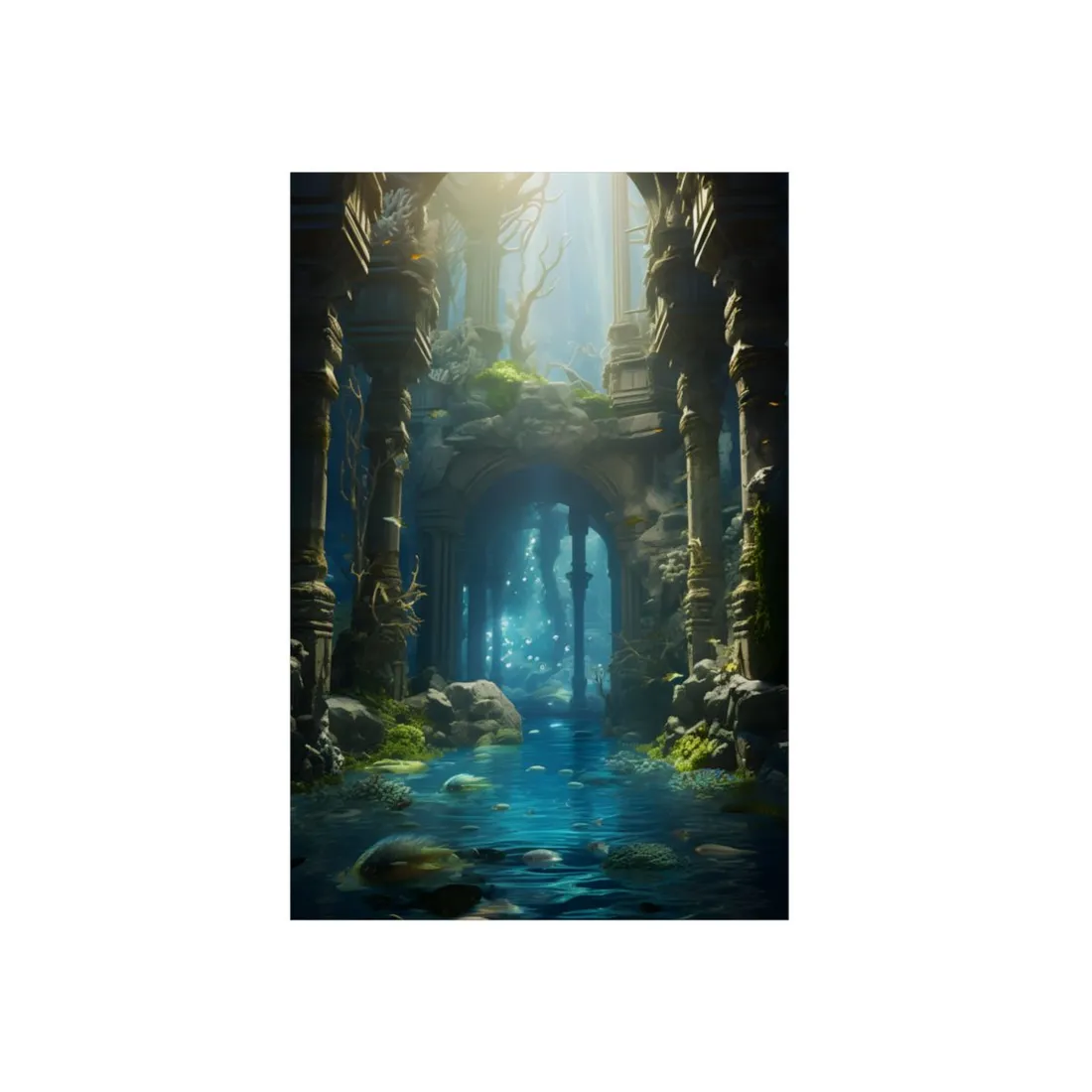 Mysterious Sunken Ancient Civilization: Underwater - Metal Poster