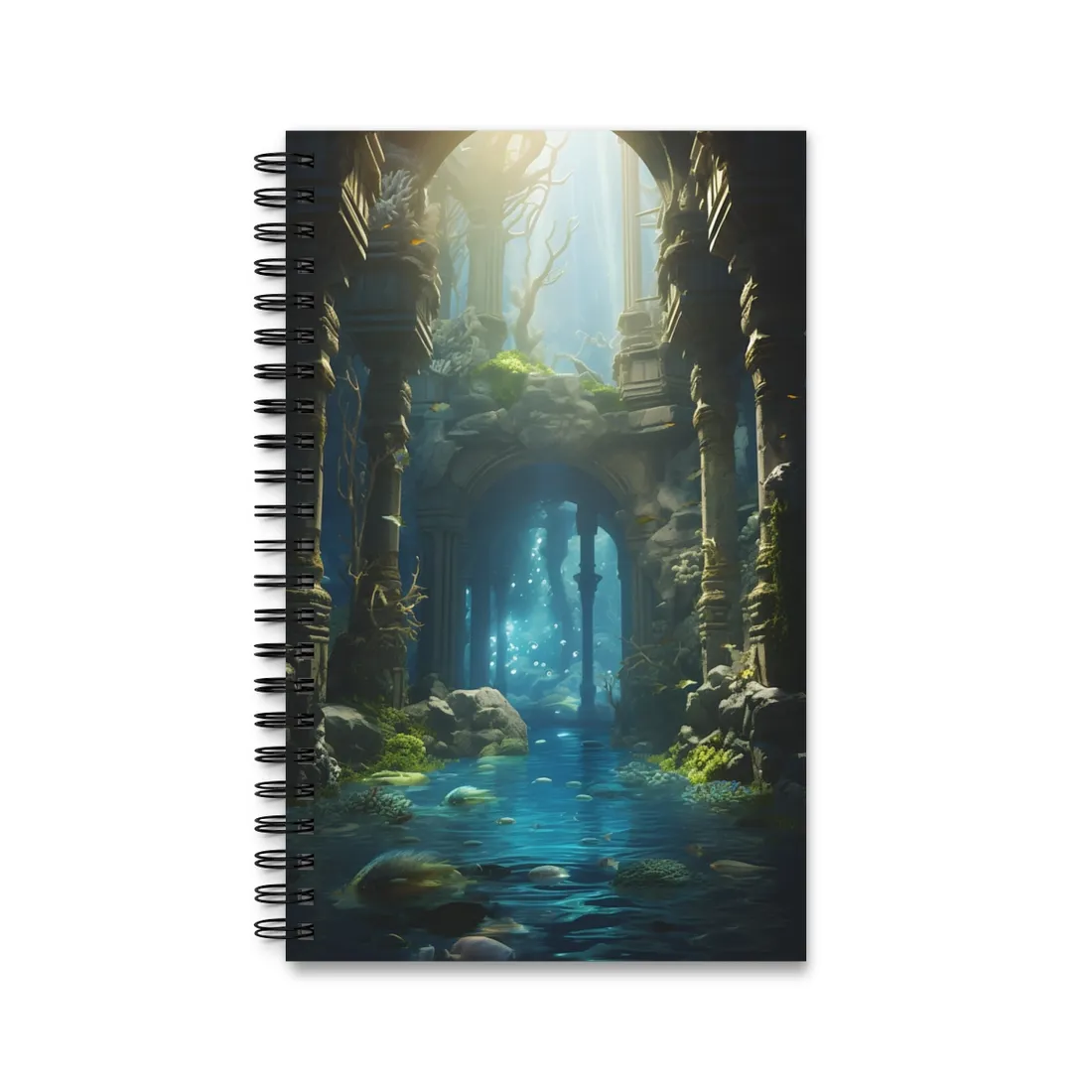 Mysterious Sunken Ancient Civilization: Underwater - Spiral Notebook