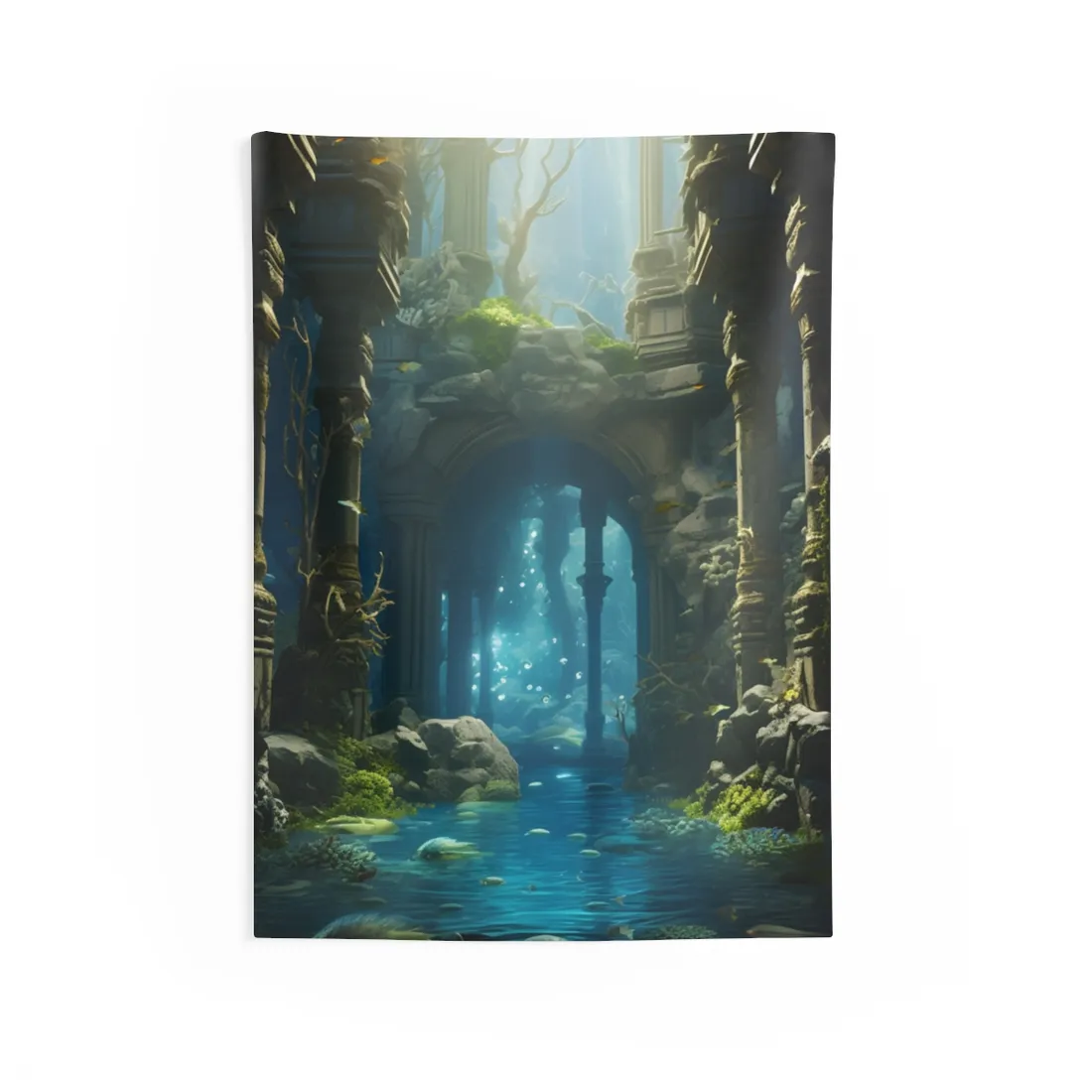 Mysterious Sunken Ancient Civilization: Underwater - Wall Tapestry